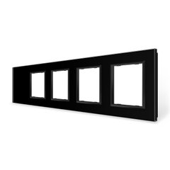 Quadruple blank panel X Gang 4 Frame glass (Х-0-0-0-0) Livolo