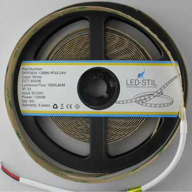 LED лента LED-STIL 6000K, 12 W, 2835, 128 шт, IP33, 24V, 1950LM