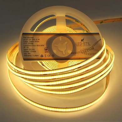 Светодиодная лента LED-STIL 2700K 10 Вт/м COB 320 диодов IP33 24 Вольта 900 Lm теплый свет
