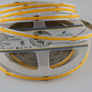 Светодиодная лента LED-STIL 2700K 10 Вт/м COB 320 диодов IP33 24 Вольта 900 Lm теплый свет