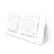 Mechanical switch 2 gang Touch screen Thermostat with external temperature sensor for warm floors Livolo
