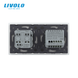 Multi-way touch light switch LIVOLO, 1 gang + socket, 16 A, earthed