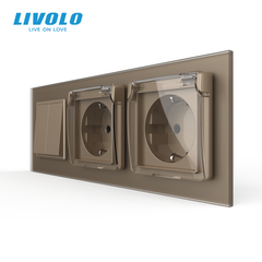 Клавішний вимикач LIVOLO з розеткою