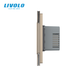 LIVOLO underfloor heating sensor thermostat with switch 4 sensors (2-2), programmable, gold, glass