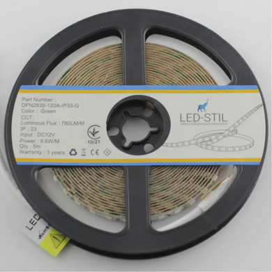 LED стрічка LED-STIL 2835 120 шт, DC 12V, 9,6 W, IP33, колір світіння