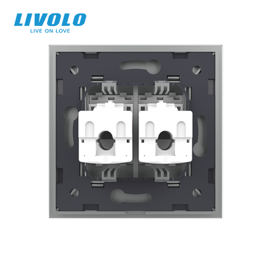Розетка комп'ютерна подвійна RJ-45 Livolo