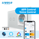 Smart EC touch switch 2 gang 1 socket Livolo