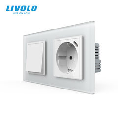 Клавішний вимикач LIVOLO з розеткою