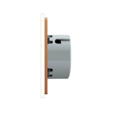Розумний сенсорний ZigBee вимикач 2 сенсора (1-1) Livolo золото (VL-C701Z/C701Z-13)