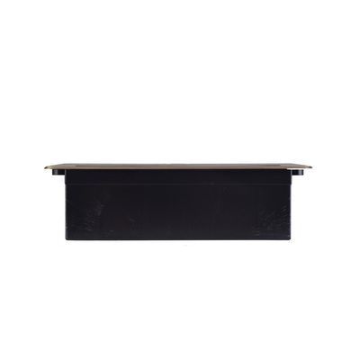 LIVOLO built-in desktop socket block, 3 earthed mains sockets, bronze, aluminium, 265 &times; 118 &times; 70 mm, smooth opening