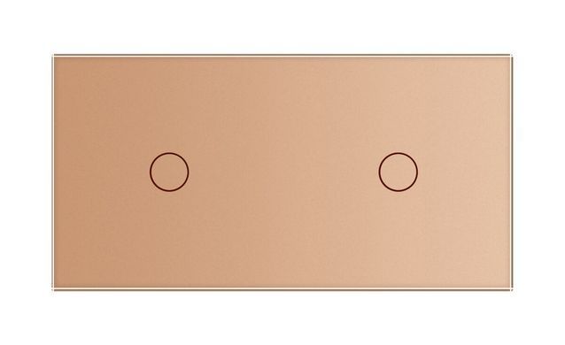 Розумний сенсорний ZigBee вимикач 2 сенсора (1-1) Livolo золото (VL-C701Z/C701Z-13)