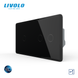 Smart multi-way touch light switch LIVOLO EC, 3 gangs (1-2)