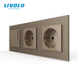 Mechanical switch 1 gang 2 socket Livolo