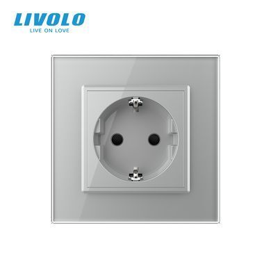 Розетка с заземлением Livolo