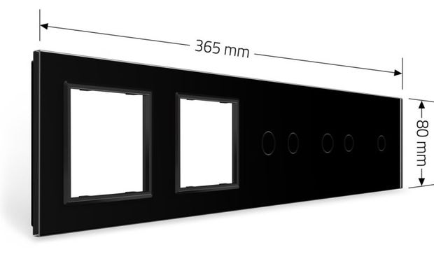Панель для сенсорного выключателя 5 сенсоров 2 розетки Livolo