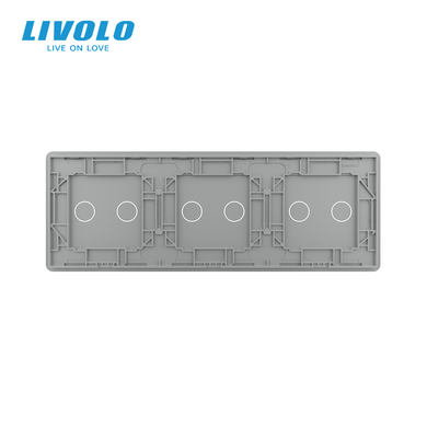 3-Gang Frame for Three 2-Touch Switches (2-2-2) LIVOLO tempered glass
