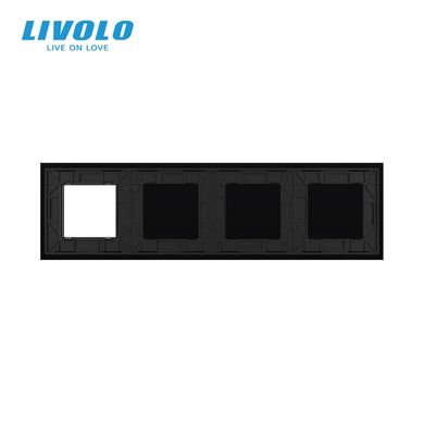 Панель-заготовка для сенсорного вимикача 4 місця 1 розетка Livolo