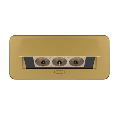 Triple desktop socket golden Livolo