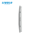 3-Gang Frame for Three 2-Touch Switches (2-2-2) LIVOLO tempered glass