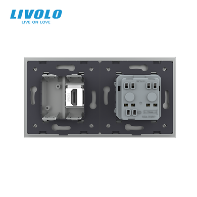 Подвійна електрична розетка LIVOLO