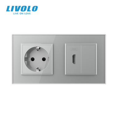 Подвійна електрична розетка LIVOLO