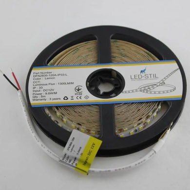 LED стрічка LED-STIL 9,6 W, 2835, 120 шт, IP33, 12V, лимонний колір світіння