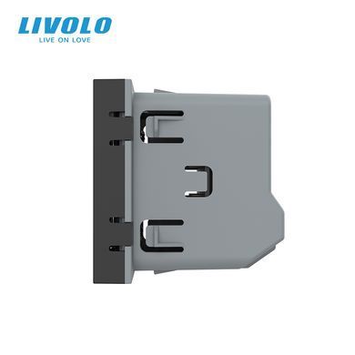 Розумний датчик температури та вологості ZigBee (термометр-гігрометр) LIVOLO, чорний, модуль без рамки (VL-FCEZ-2BP)