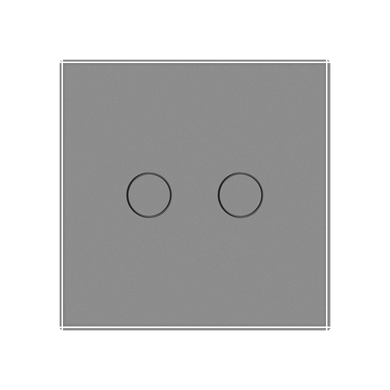 Smart ZigBee touch switch 2 gang Livolo gray glass (VL-C702Z-15)
