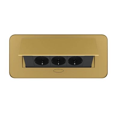 Triple desktop socket golden Livolo